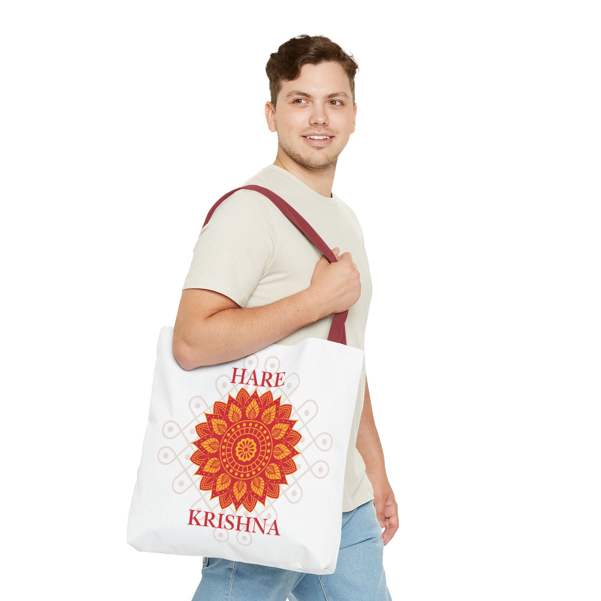 Hare Krishna Mandala Tote Bag | Spiritual Yoga Bag
