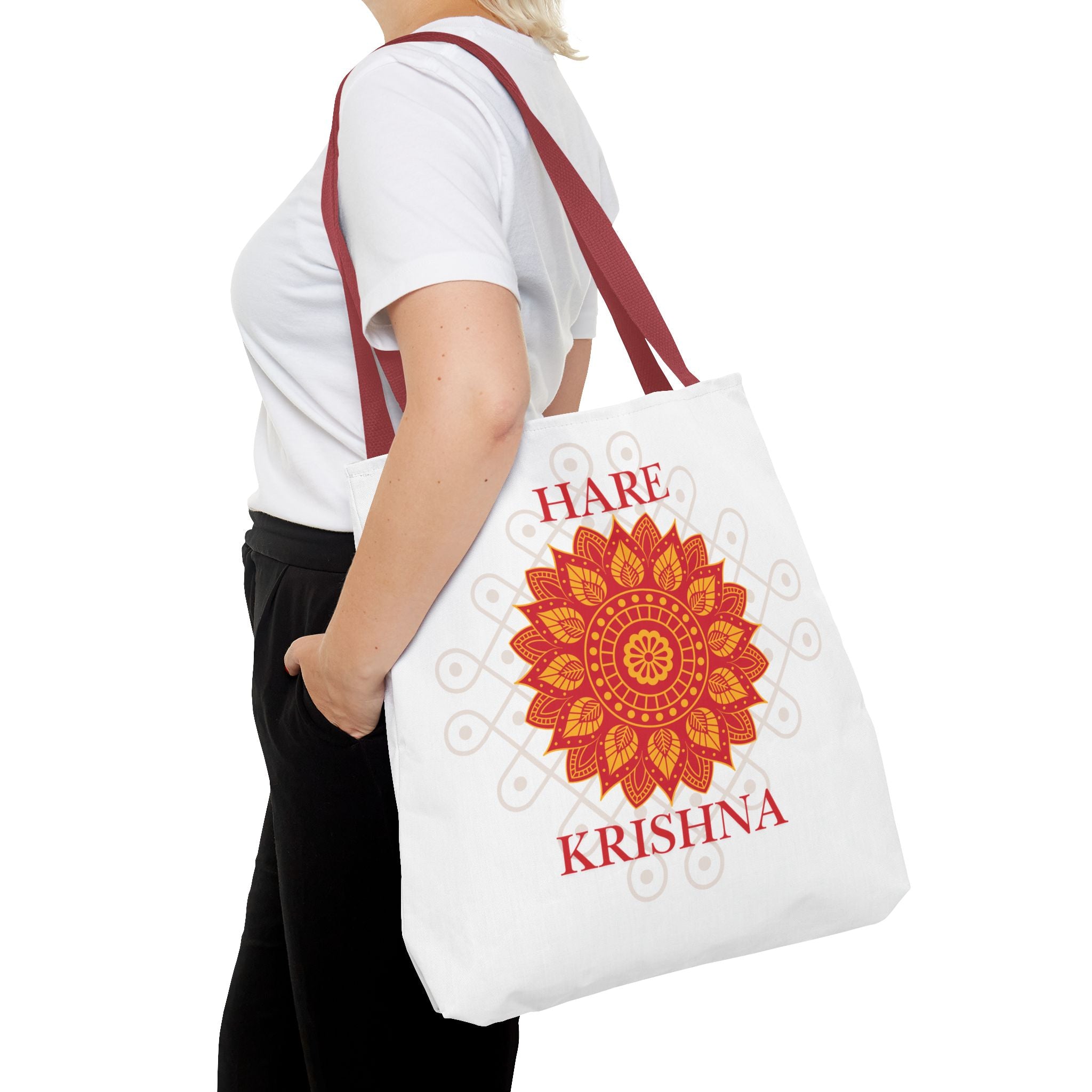 Hare Krishna Mandala Tote Bag | Spiritual Yoga Bag