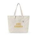 Hare Krishna Zippered Canvas Tote Bag